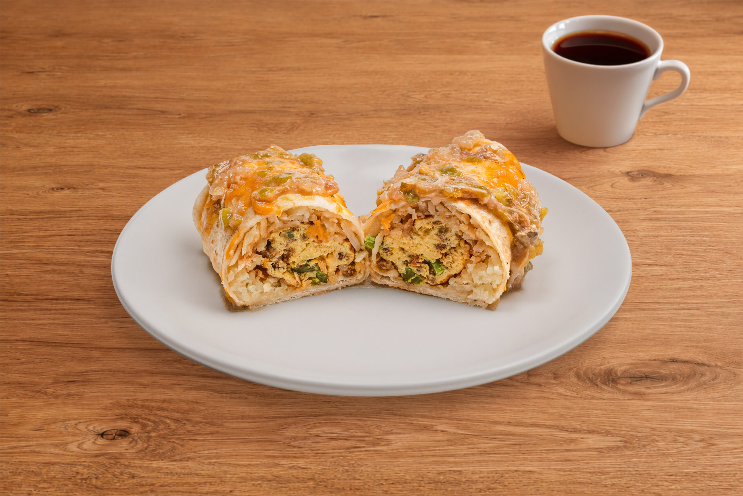 Spanish breakfast burrito