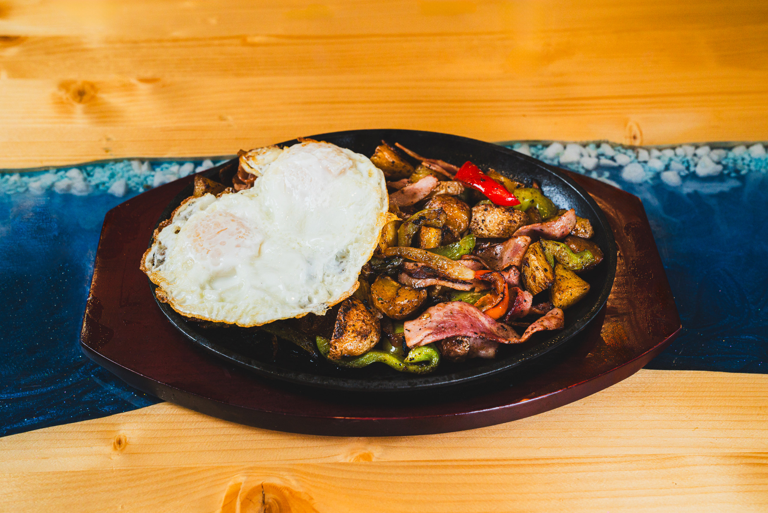 Breakfast skillet, Mariscos Todo El Mar — Denver food photography by AesthetiCo