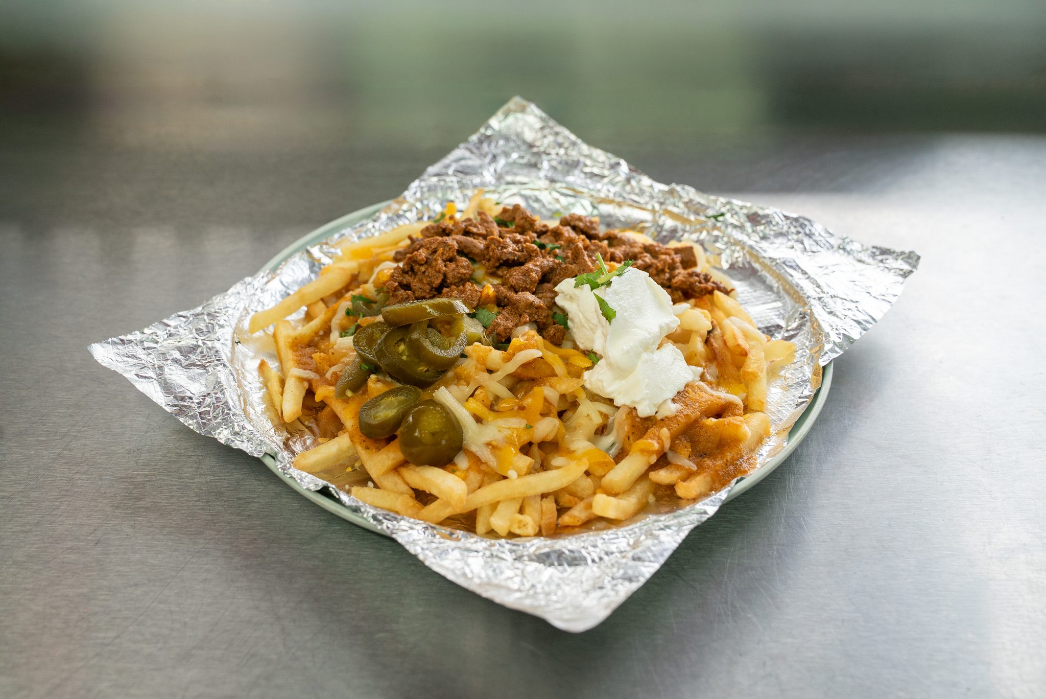Chili cheese fries, Hernandez Street Tacos, Denver