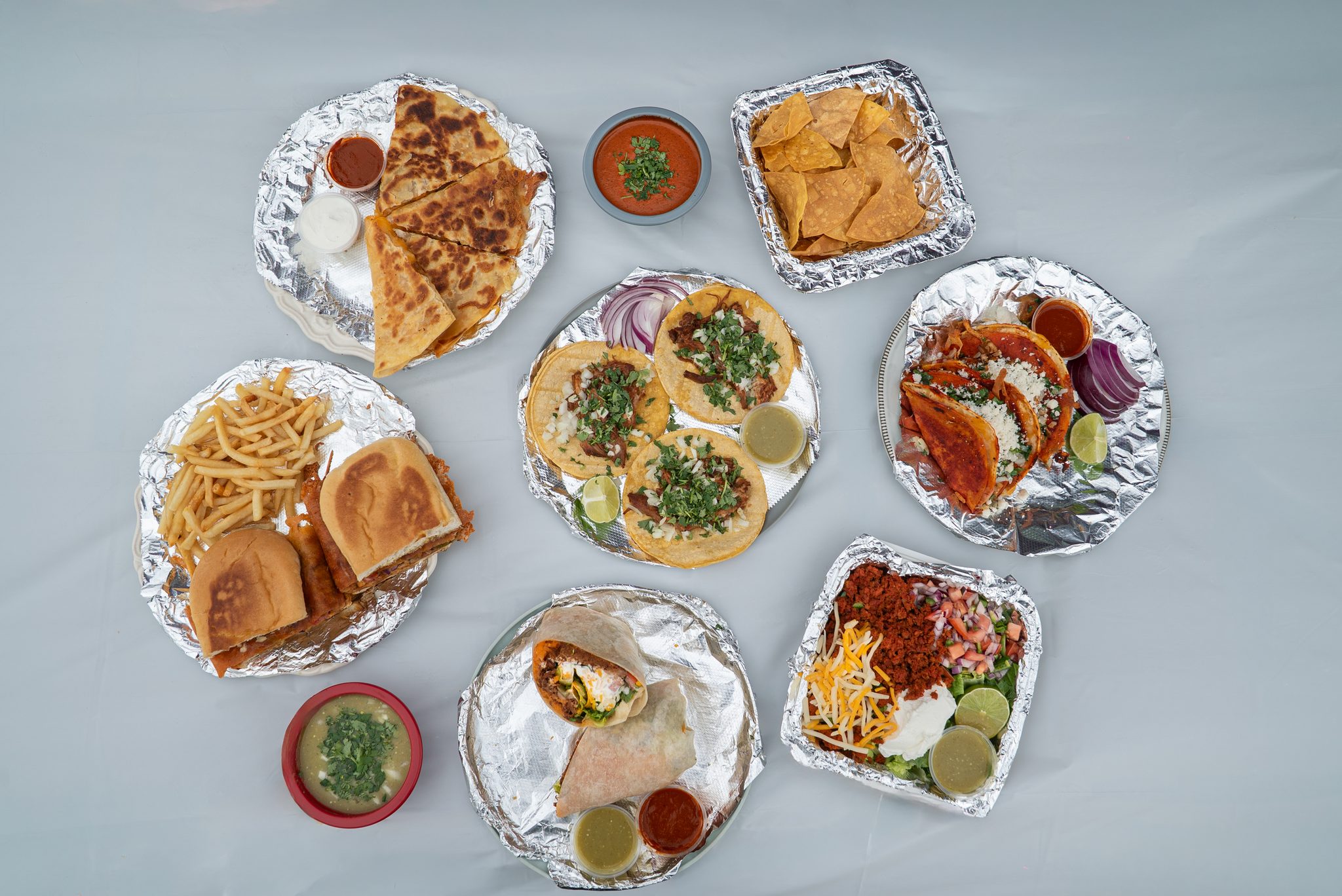 Full menu spread, Hernandez Street Tacos, Denver