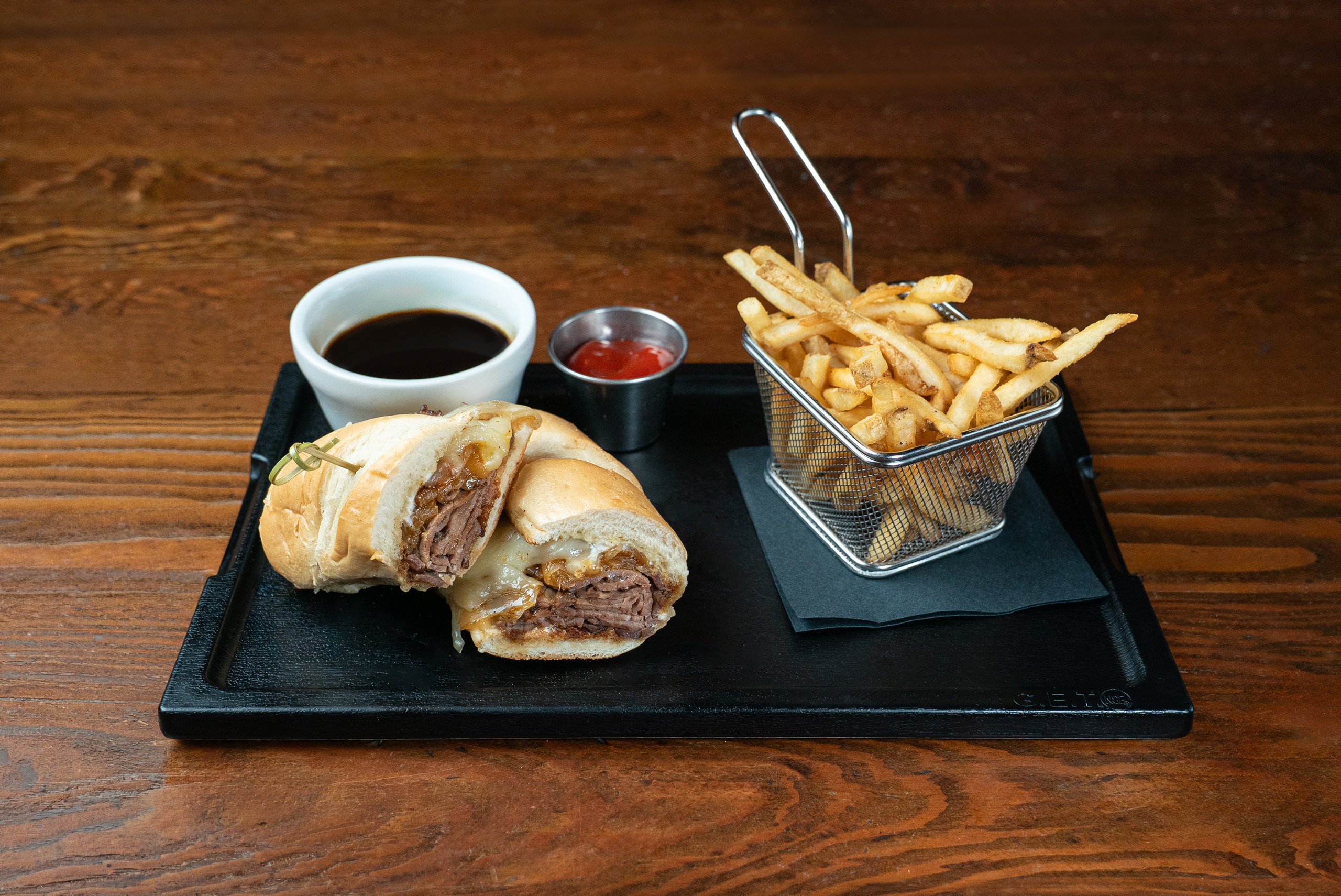 French dip, Henry’s Tavern — Denver food photography by AesthetiCo