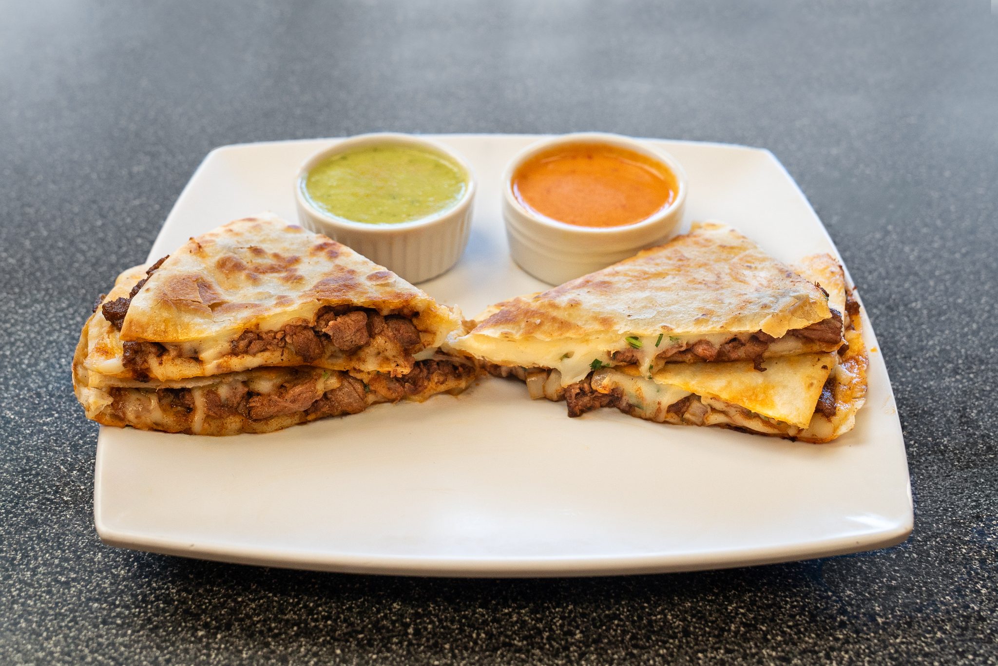 Quesadillas, Consomé de Morales, Denver