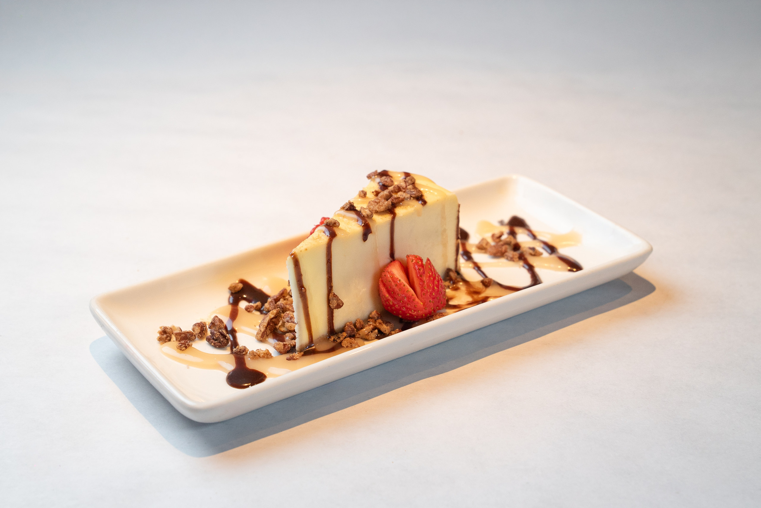 Turtle cheesecake, Denver Chophouse — Denver food photography by AesthetiCo